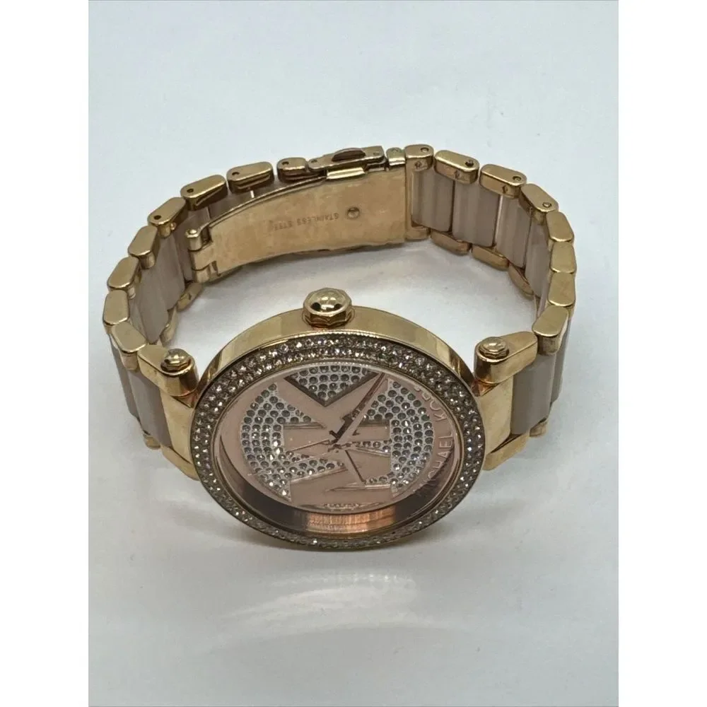 Michael Kors Parker MK6176 Women Rose Gold Analog Dial Quartz Wrist Watch JNA373